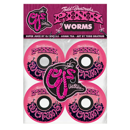 60mm Pink Worms Super Juice 78a Wheels